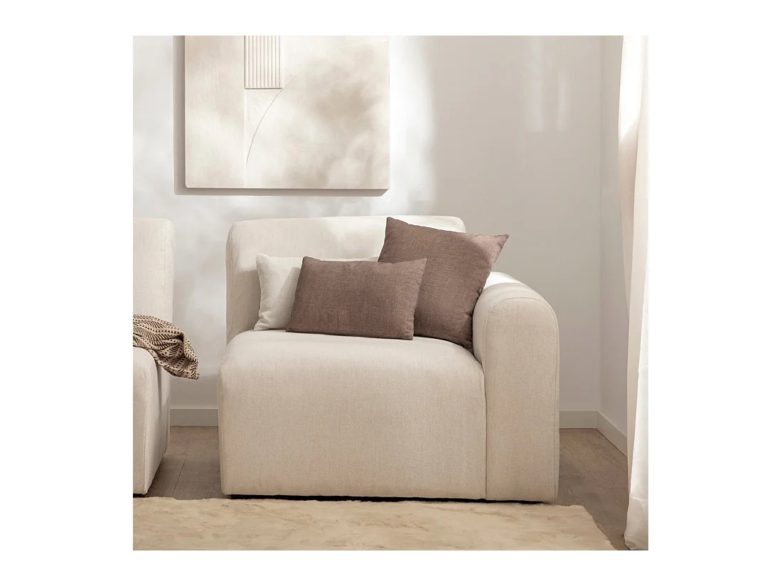 Canapé modulaire en tissu beige 100x87 cm-Cillian