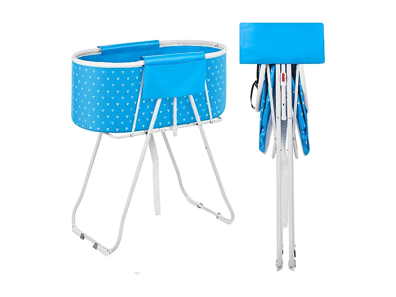 Baignoire de Toilettage pour Petits Animaux, SucceBuy Baignoire Pliable pour Chien Bleu Clair pour Petits Animaux