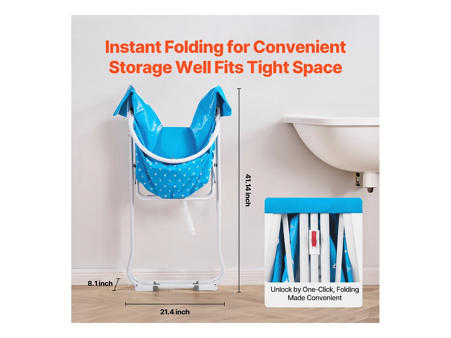 Baignoire de Toilettage pour Petits Animaux, SucceBuy Baignoire Pliable pour Chien Bleu Clair pour Petits Animaux