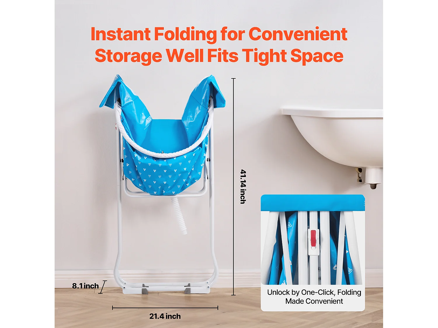 Baignoire de Toilettage pour Petits Animaux, SucceBuy Baignoire Pliable pour Chien Bleu Clair pour Petits Animaux