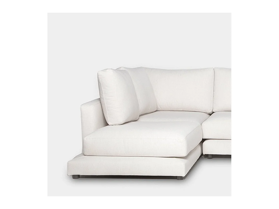 Canapé chaise longue en polyester beige 275x88 cm-Varyag