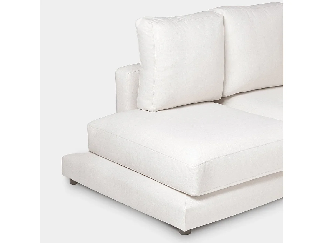 Sofá chaise longue de Poliéster Beige 88 x 275- Varyag