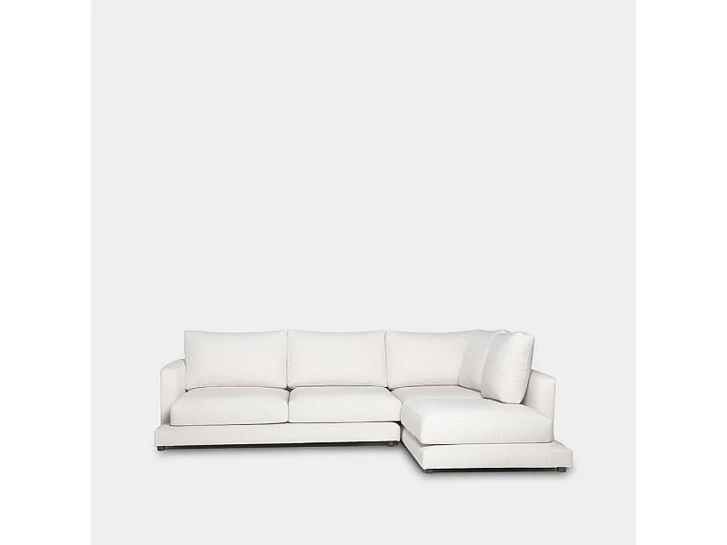 Canapé chaise longue en polyester beige 275x88 cm-Varyag