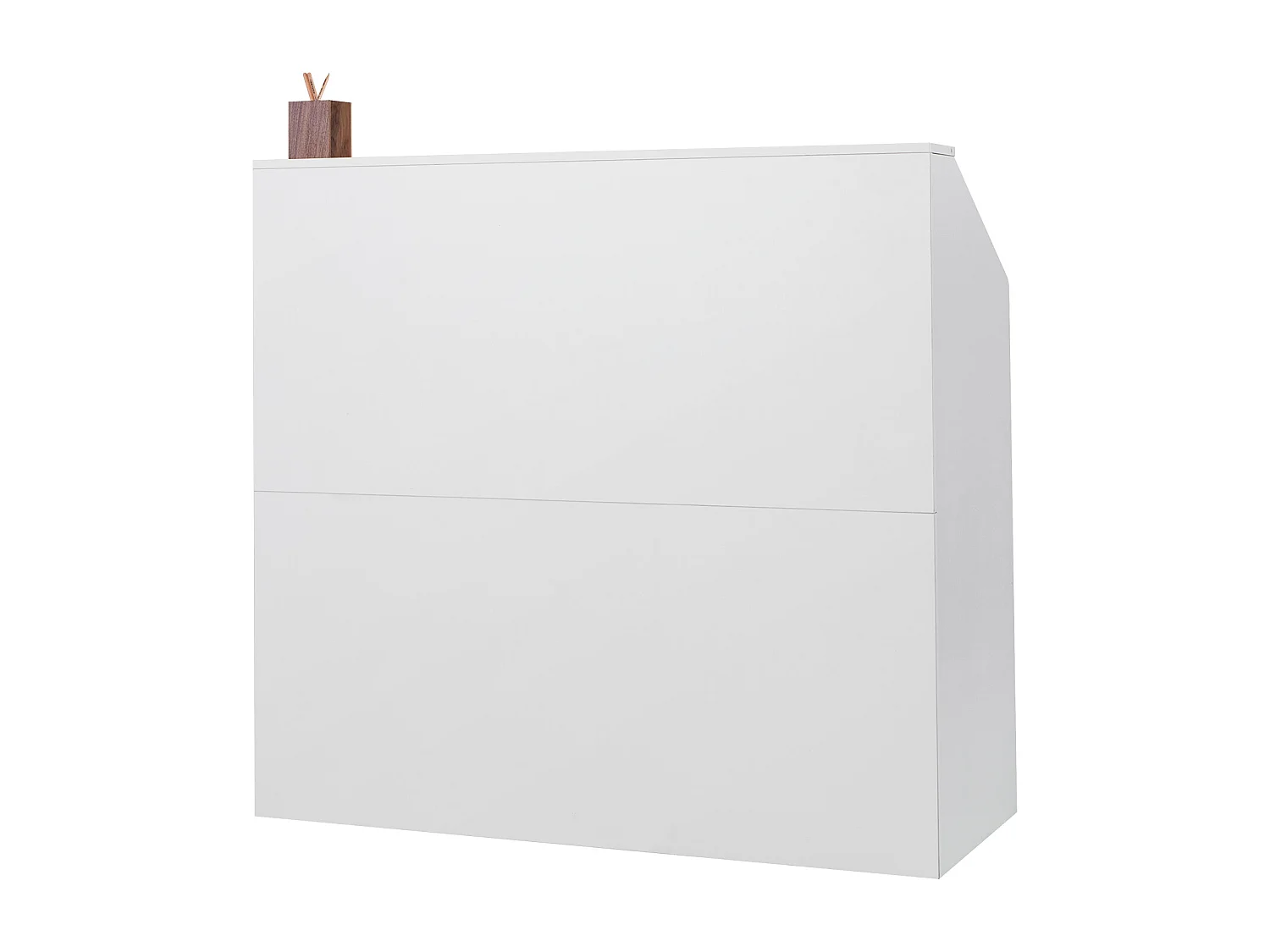 Comptoir d'Accueil Bureau, SucceBuy Bureau de Réception 118 cm, Table de Comptoir Rectangulaire, Bureau Blanc