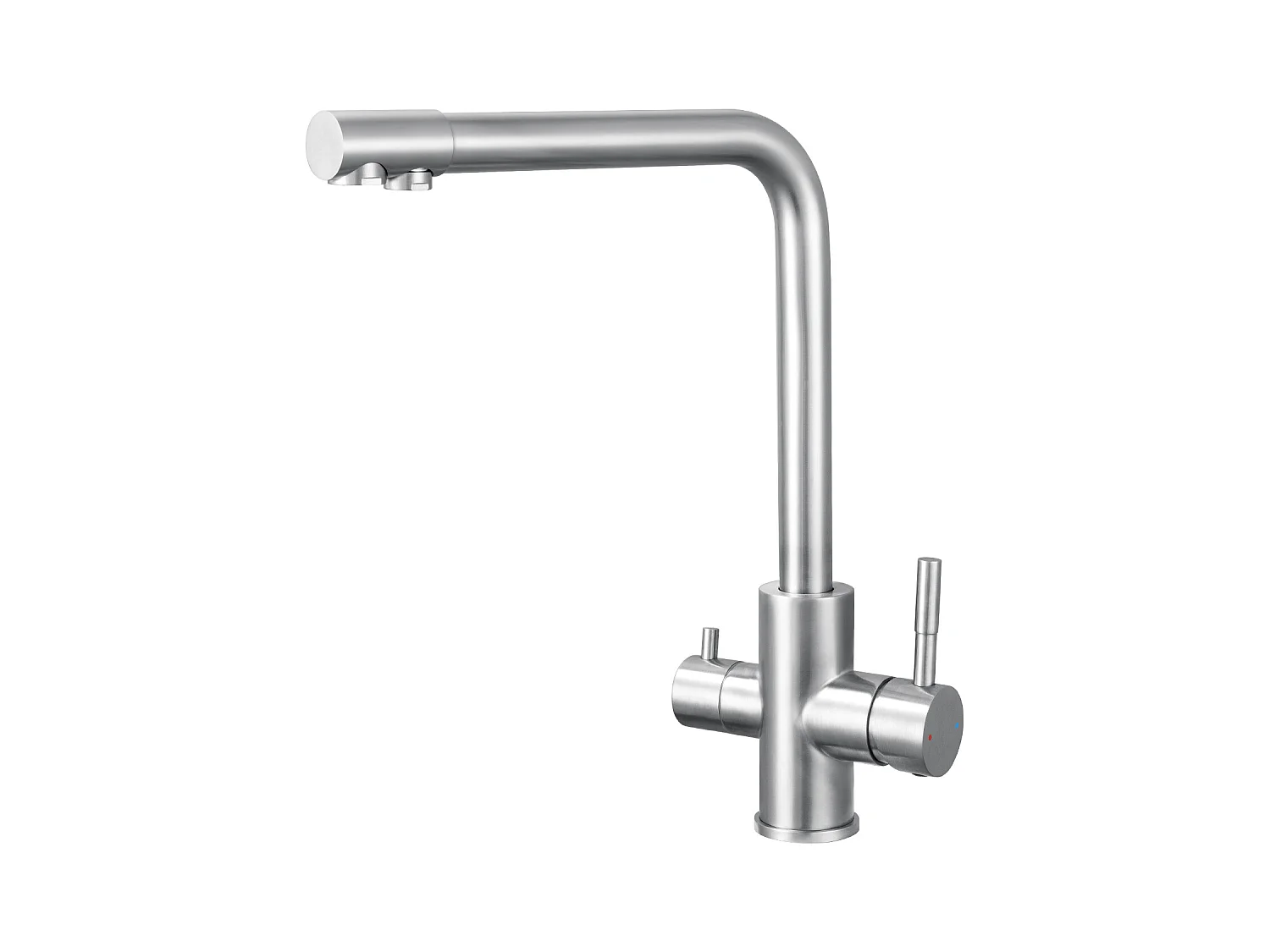 SOFETIY MAX Robinet de Cuisine 3 Voies, Mitigeur Cuisine 3 en 1, Mitigeur Cuisine Rotatif à 360, Robinet Eau Potable 2 Leviers