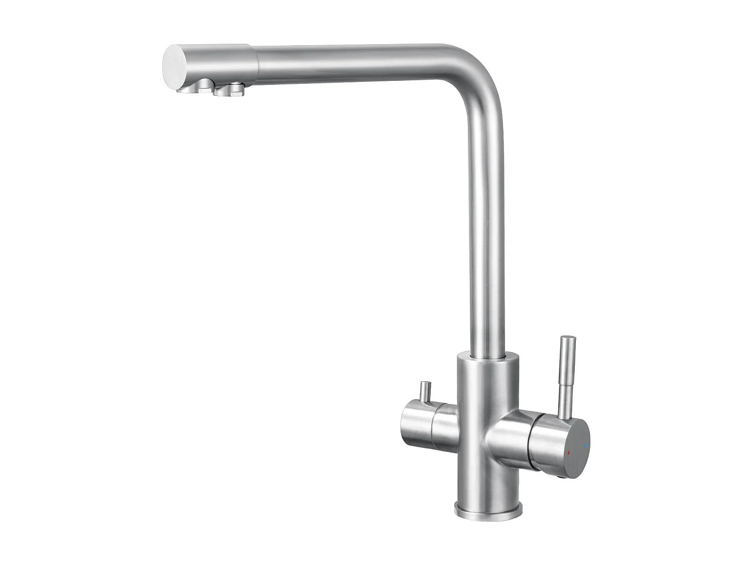 SOFETIY MAX Robinet de Cuisine 3 Voies, Mitigeur Cuisine 3 en 1, Mitigeur Cuisine Rotatif à 360, Robinet Eau Potable 2 Leviers