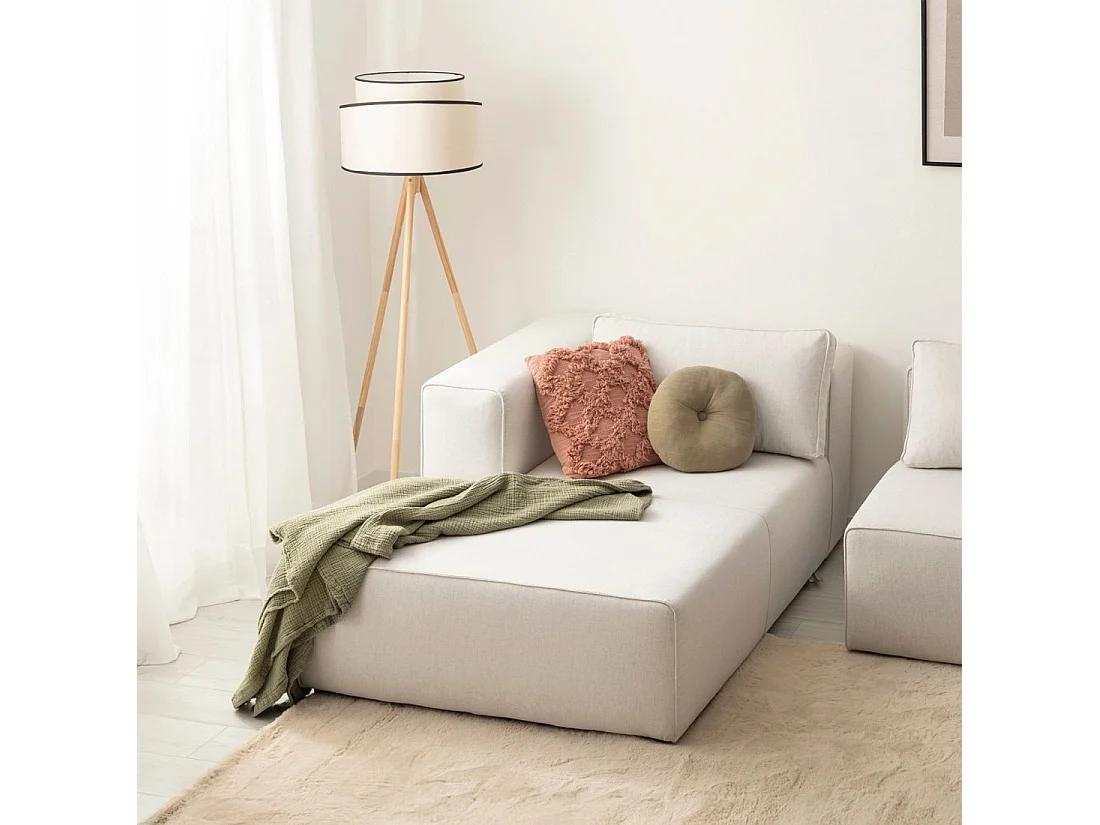Sofá modular de Poliéster Beige 78 x 107- Owen