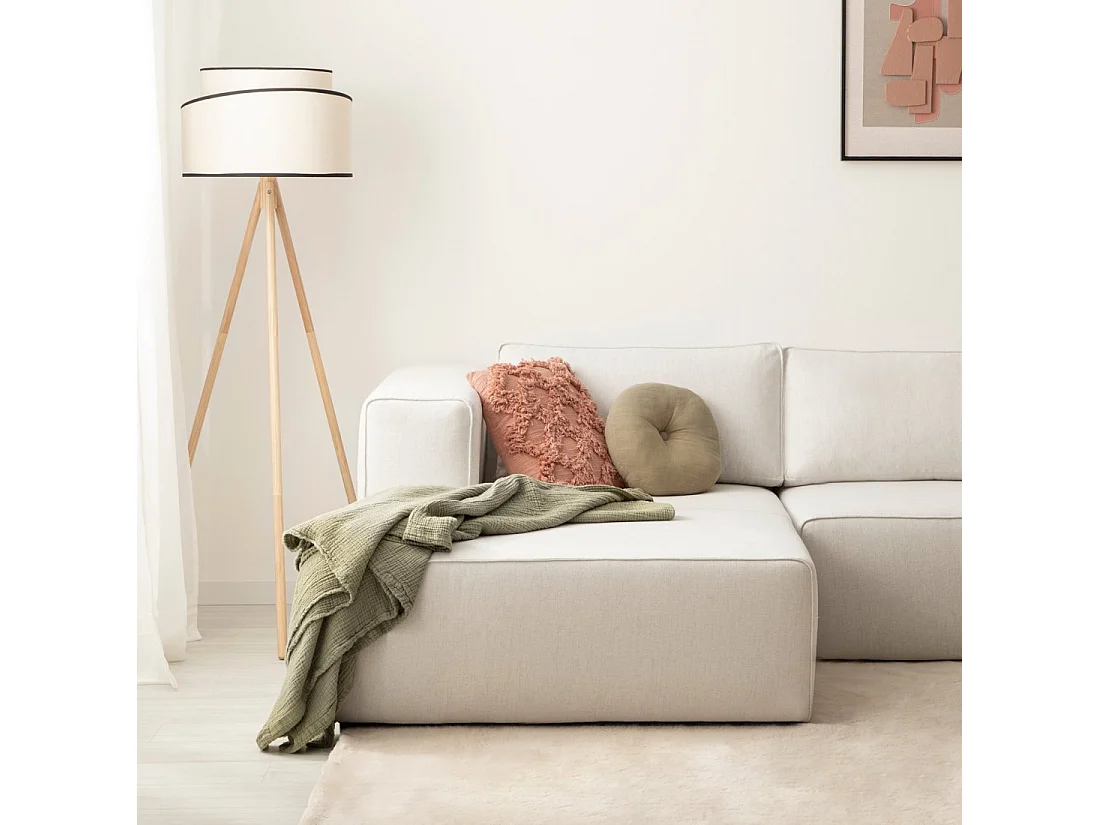 Sofá modular de Poliéster Beige 78 x 107- Owen
