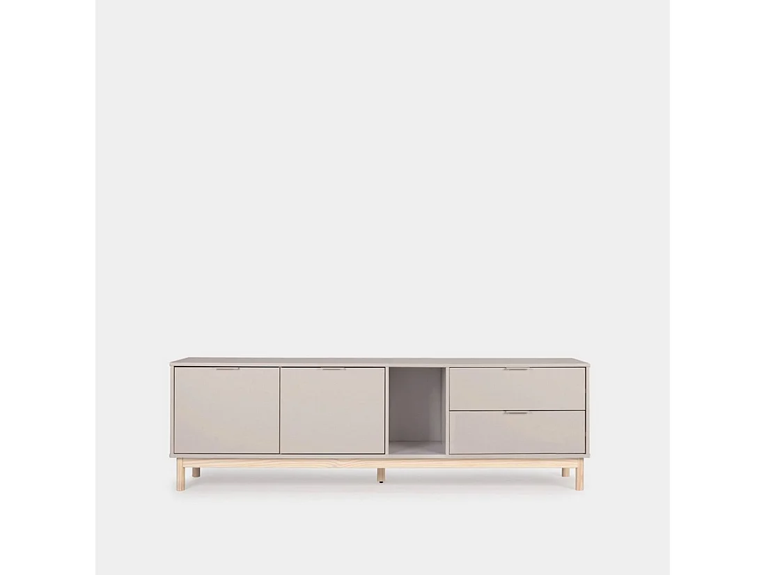 Mueble Tv de Lacado Gris perla 54 x 180- Elian