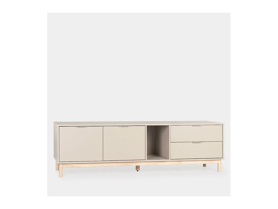 Mueble Tv de Lacado Gris perla 54 x 180- Elian