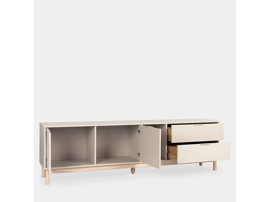 Mueble Tv de Lacado Blanco roto 54 x 180- Elian