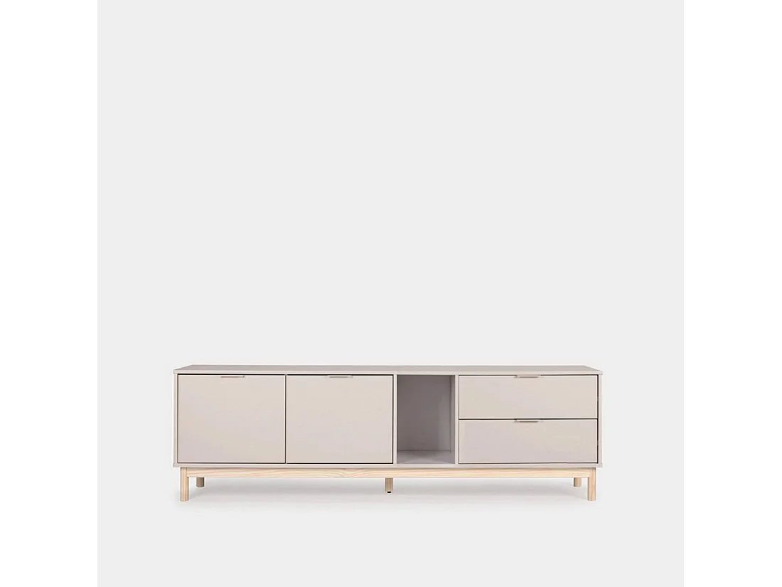 Mueble Tv de Lacado Blanco roto 54 x 180- Elian