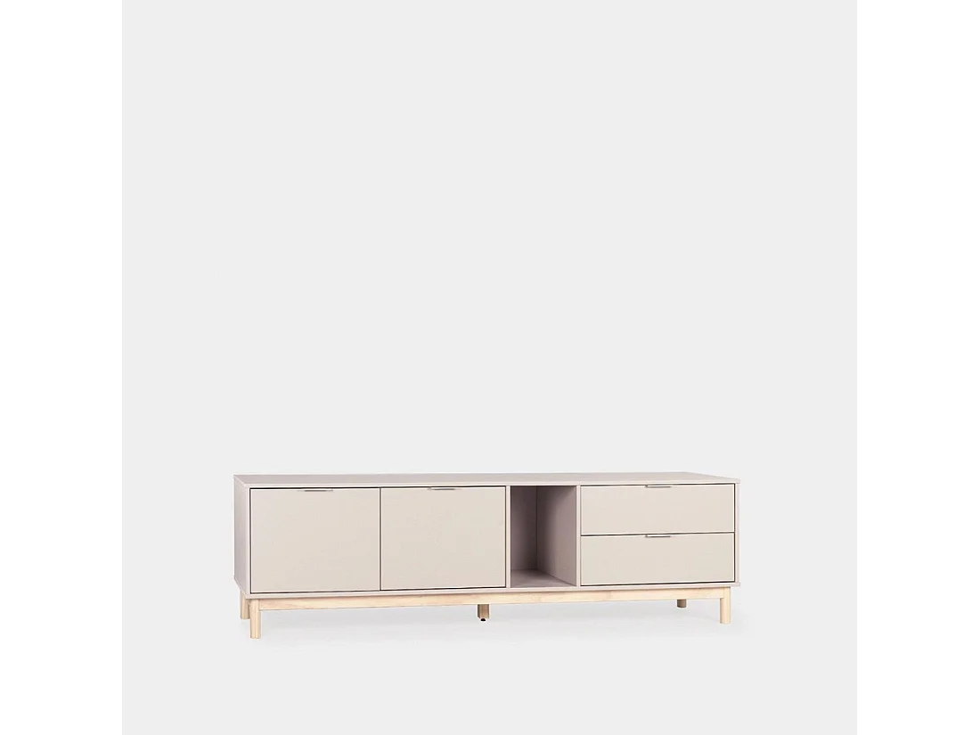 Mueble TV de Lacado Blanco roto 54 x 180- Elian