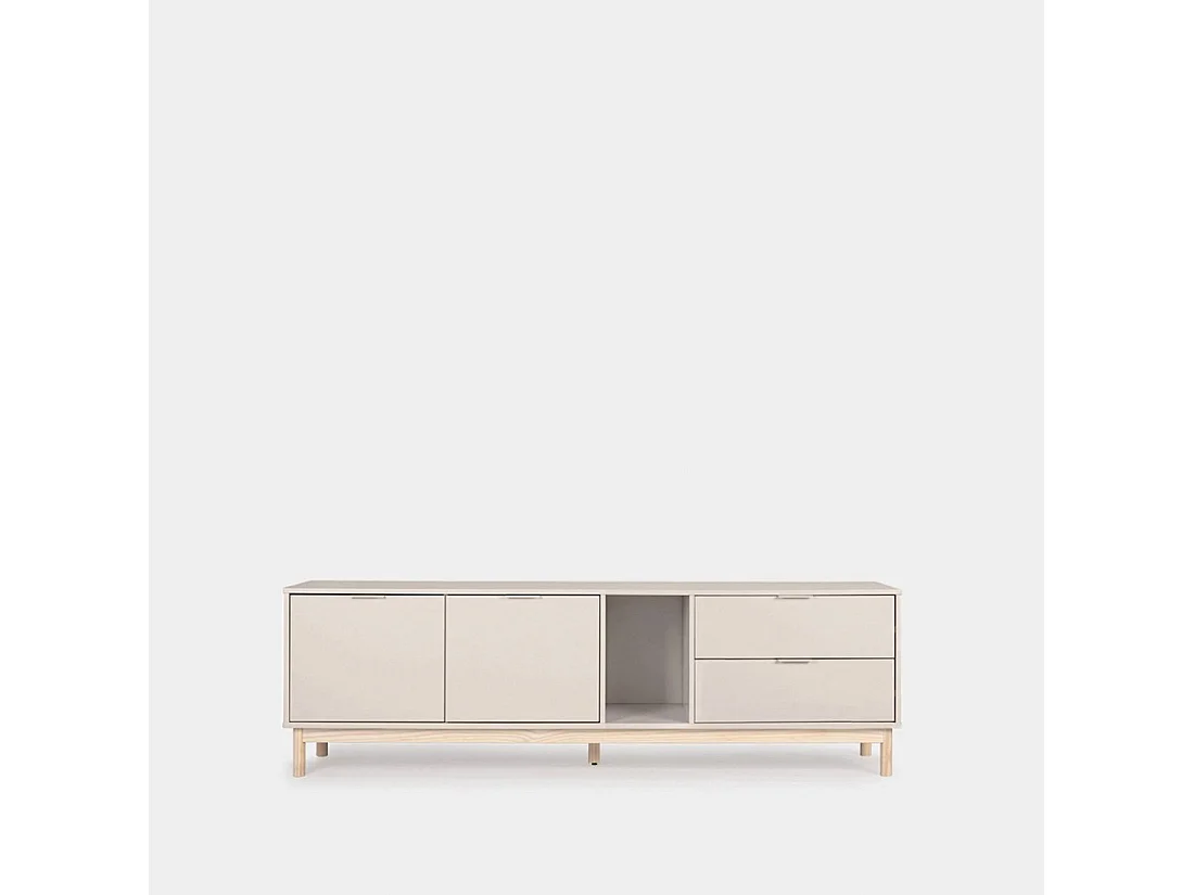 Mueble TV de Lacado Blanco roto 54 x 180- Elian