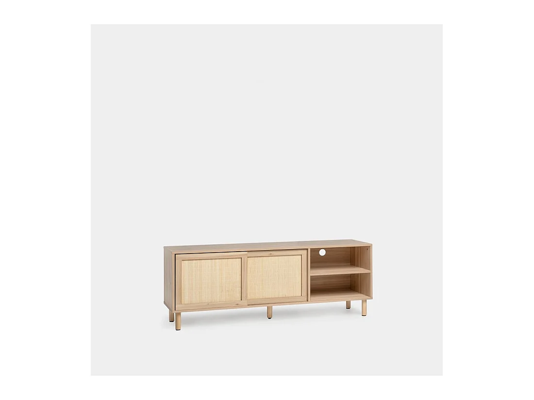 Meuble TV en bois naturel 140x54 cm-Timor
