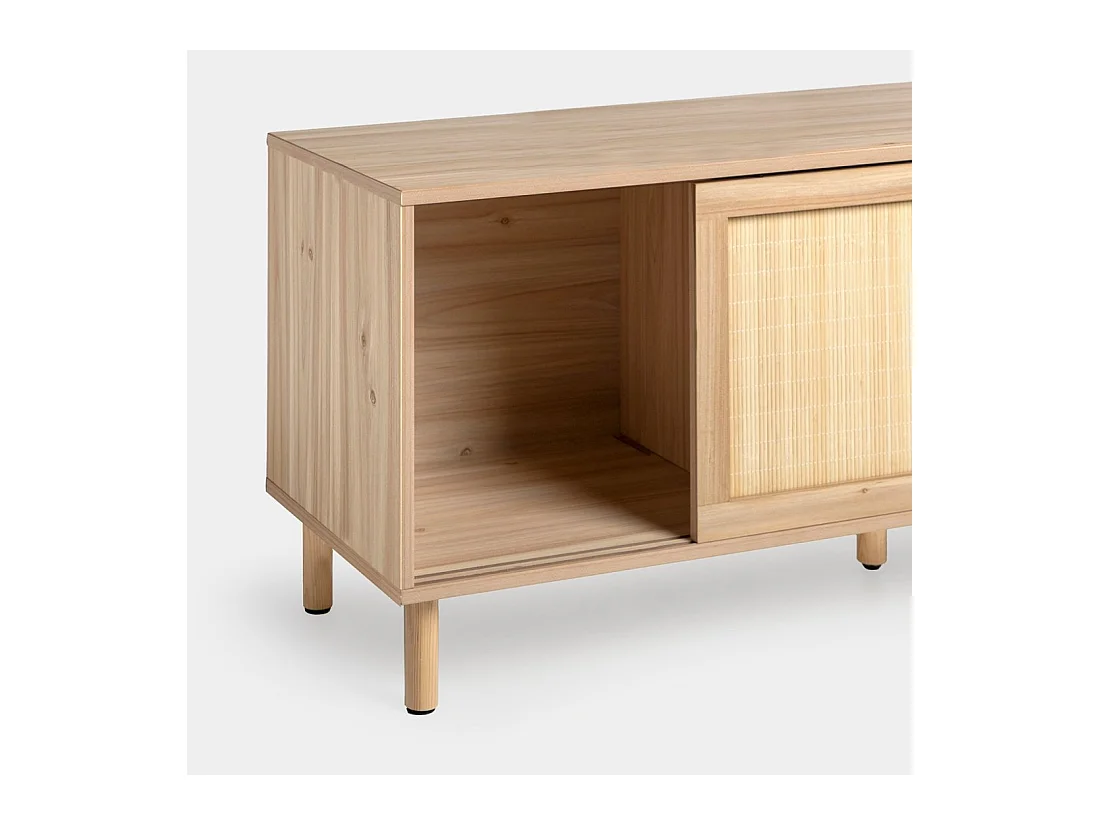 Meuble TV en bois naturel 140x54 cm-Timor