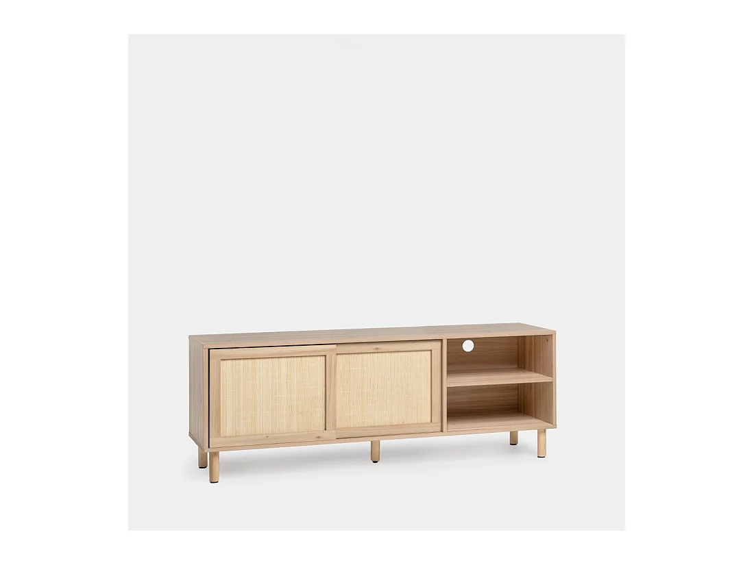 Meuble TV en bois naturel 140x54 cm-Timor