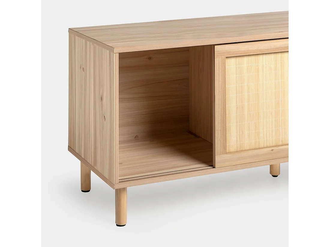 Meuble TV en bois naturel 140x54 cm-Timor