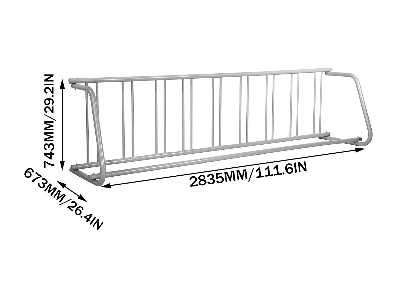 Support de Rangement pour Vélos, SucceBuy Portabici da Pavimento 9 Supporti pour Dépôt Monolatéral pour Garage et Cortili