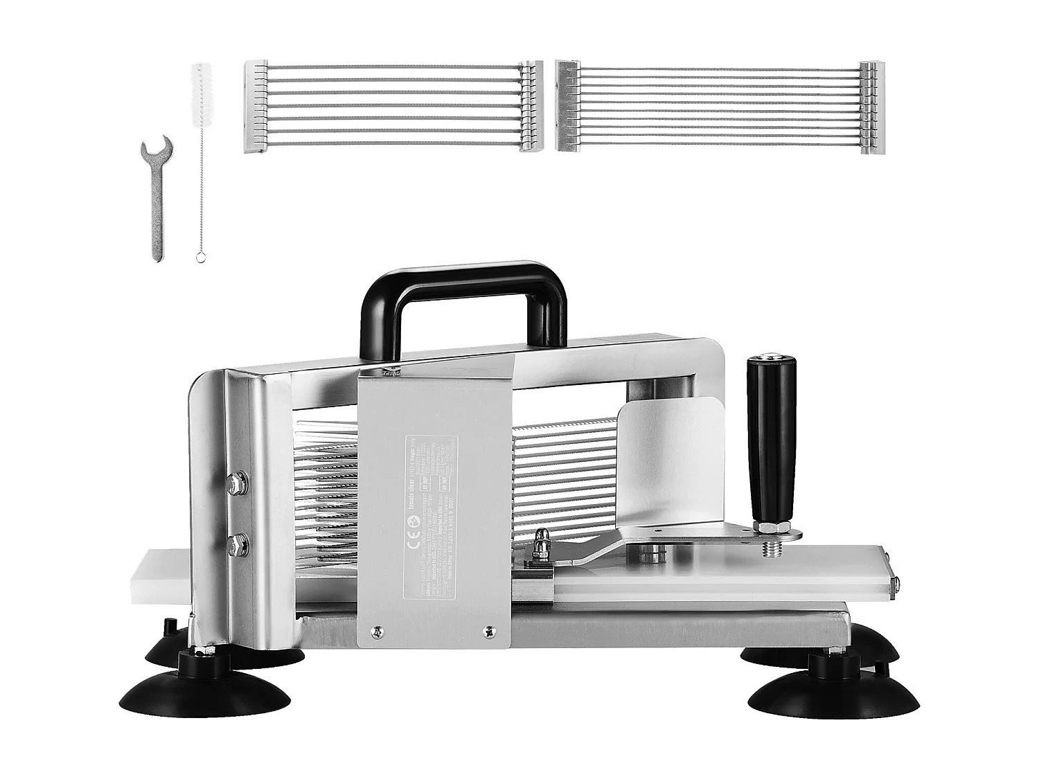 Coupe-Tomates Commercial SucceBuy, Coupe-Tomates en Acier Inoxydable, avec Pieds Antidérapants, pour Couper Tomates, Concombres et Bananes