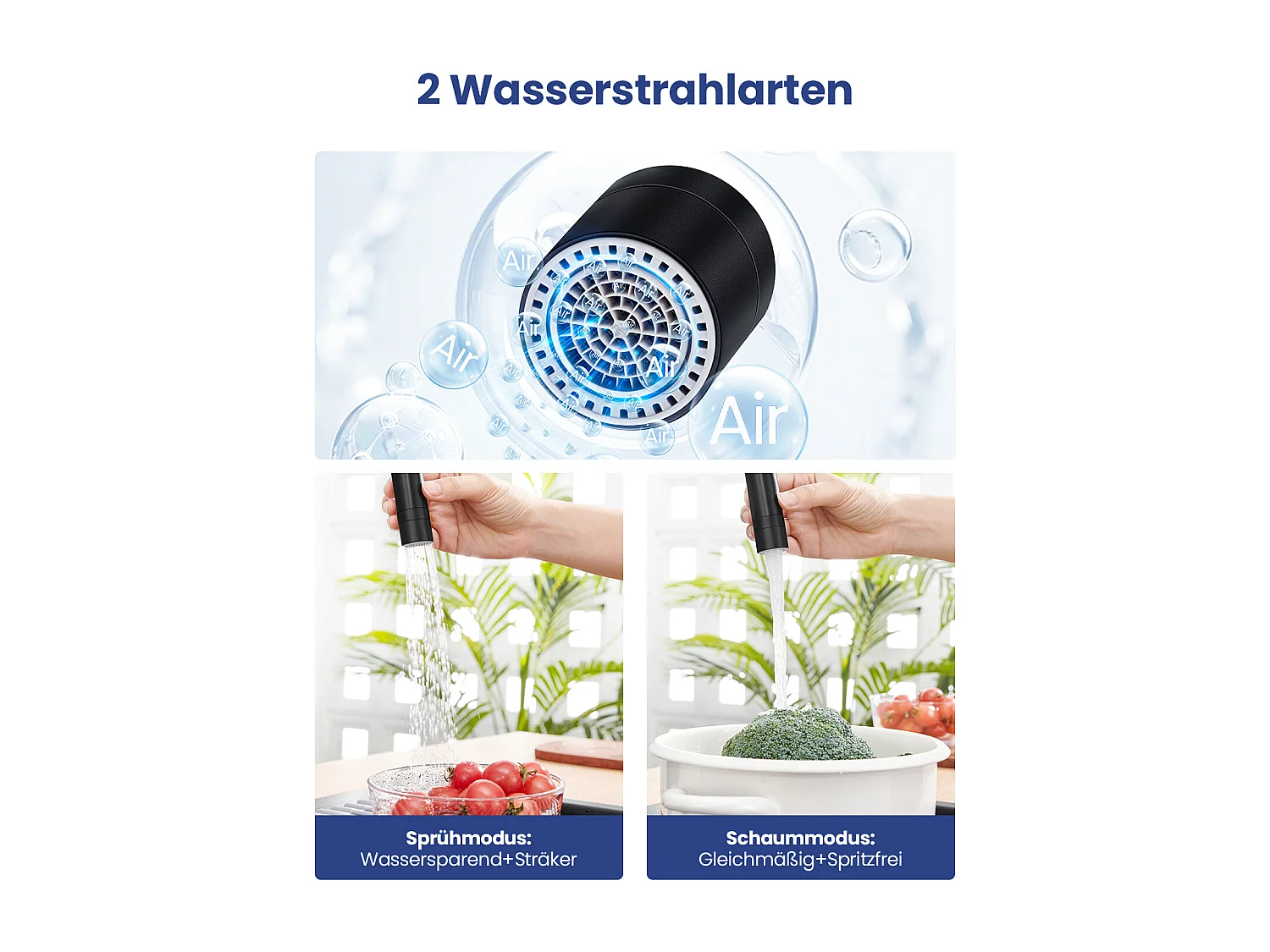 SOFETIY MAX Robinet Cuisine Flexible Noir,Mitigeur Cuisine Rotative à 360°, Robinet de Cuisine à Eau Chaude et Froide