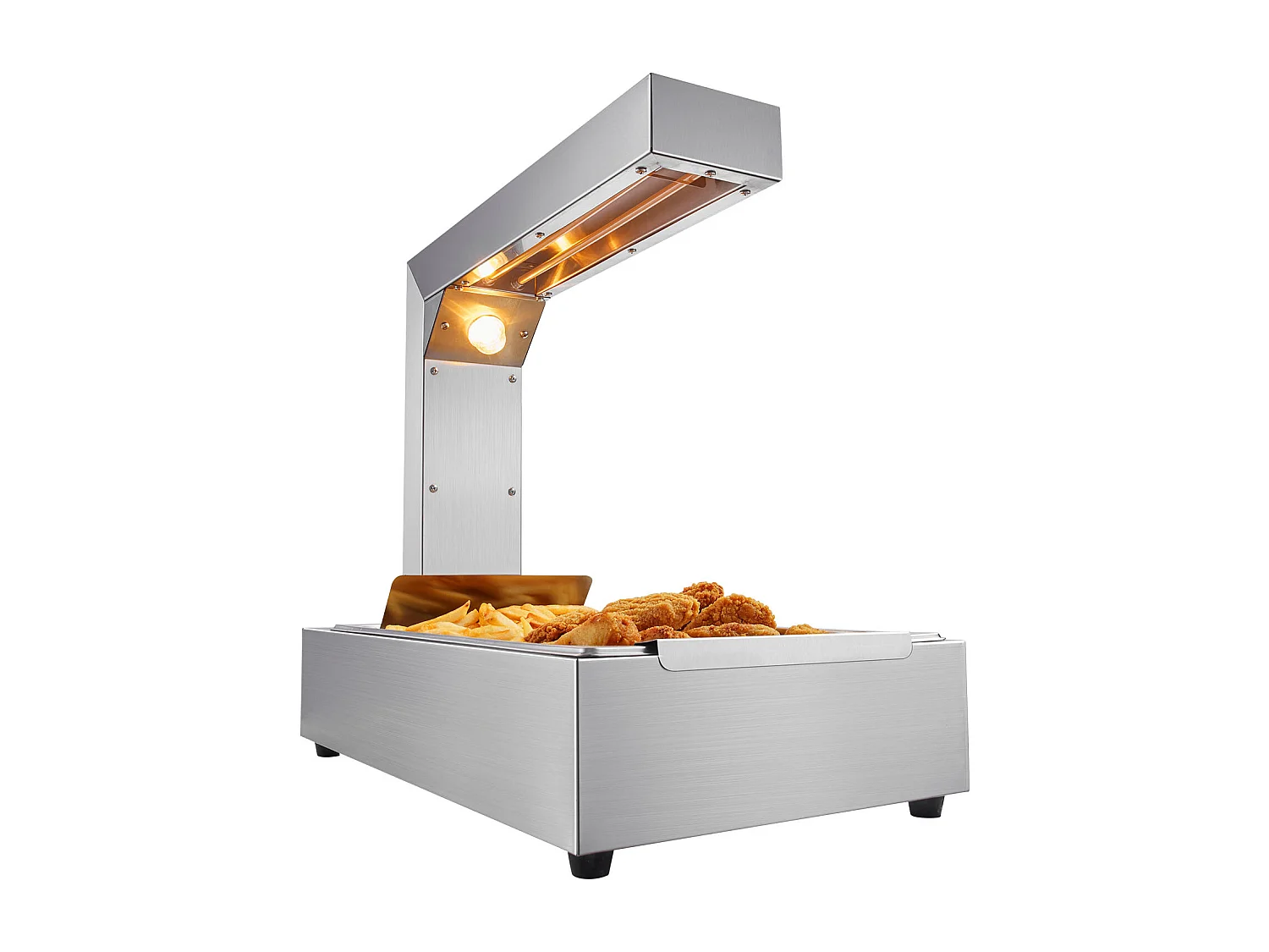 Mantenedor de Comidas Industrial, SucceBuy Aquecedor de Batatas Fritas, Estação de Aquecimento Elétrico para Batatas Fritas, em Aço Inoxidável