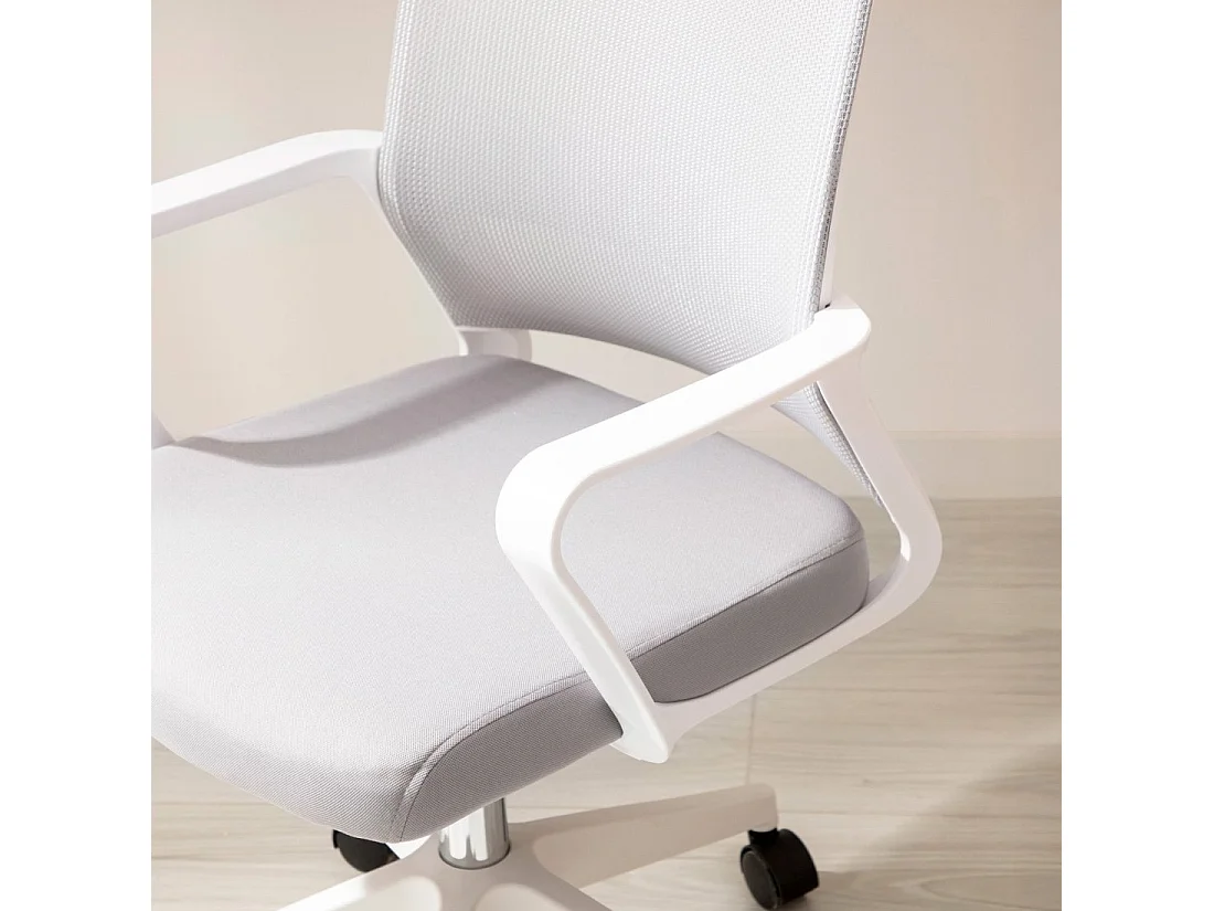 Silla de escritorio de Plástico Gris 95-105 x 60- Sayla