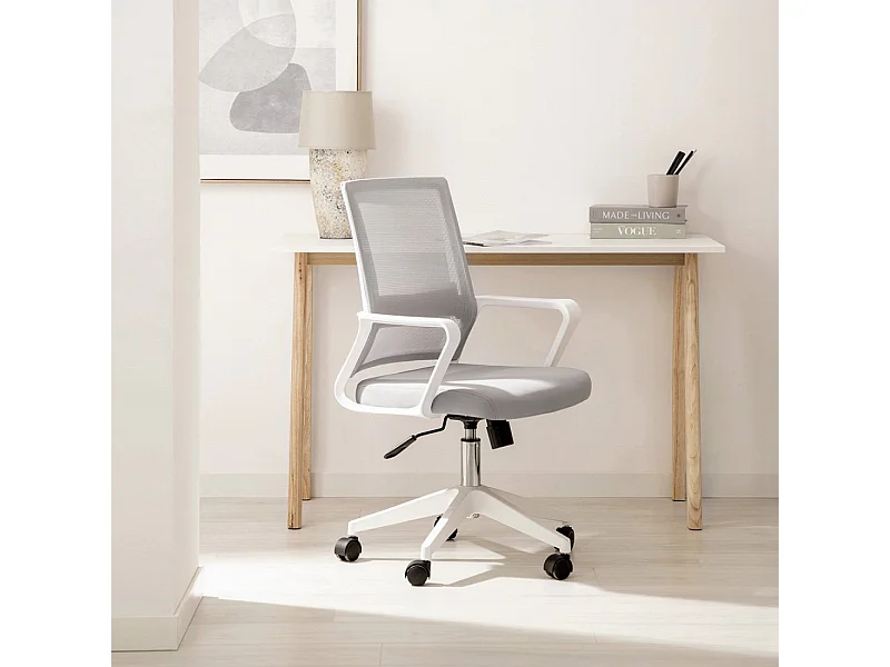 Silla de escritorio de Plástico Gris 95 x 60- Sayla