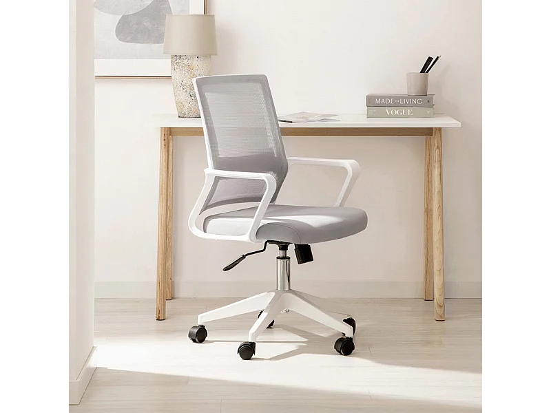 Chaise de bureau en plastique gris 60x95 cm-Sayla