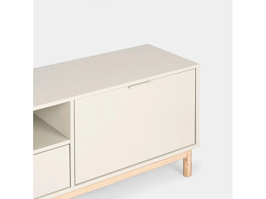 Mueble TV de Lacado Blanco roto 53 x 180- Elian