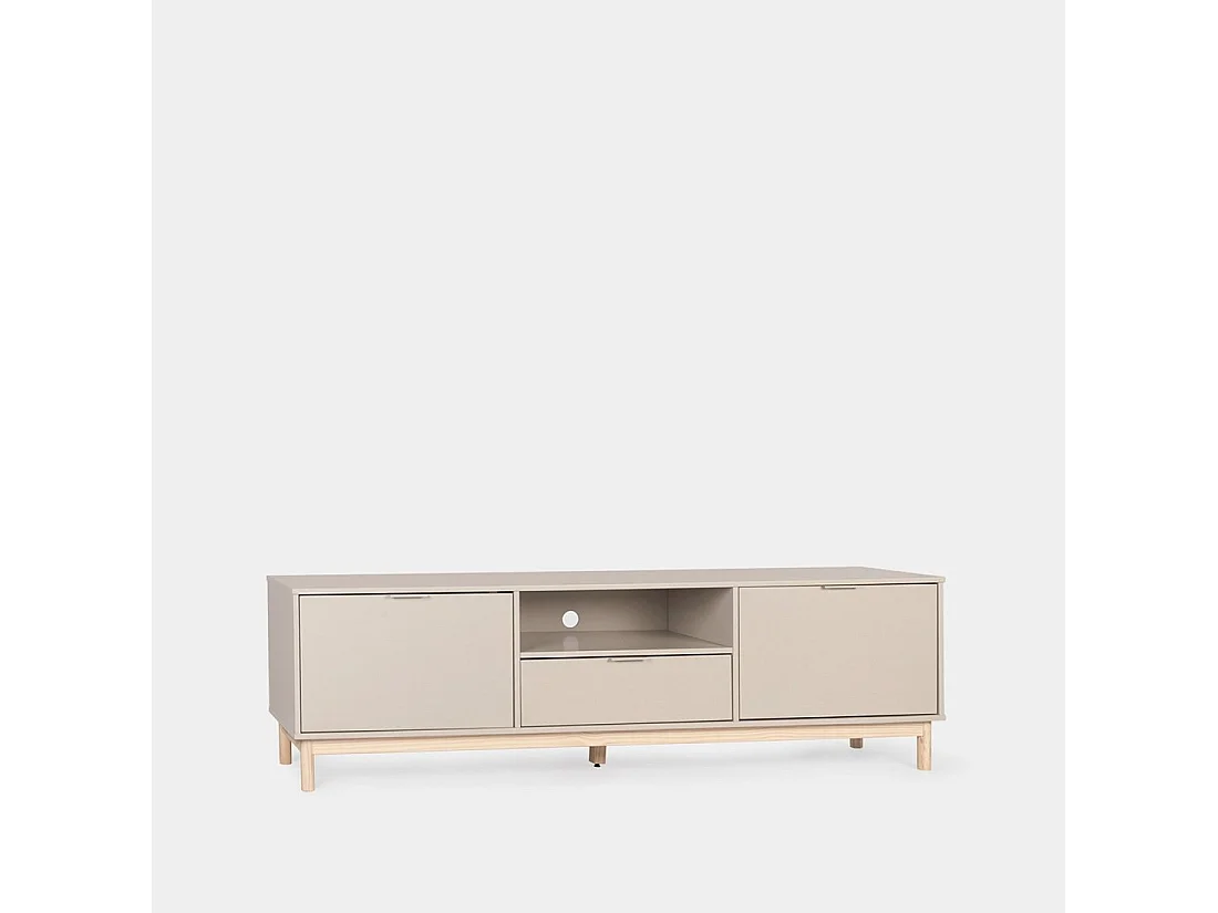 Mueble Tv de Lacado Gris perla 53 x 180- Elian