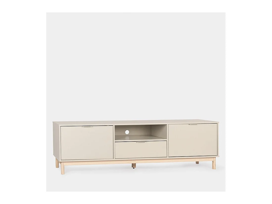 Mueble Tv de Lacado Gris perla 53 x 180- Elian