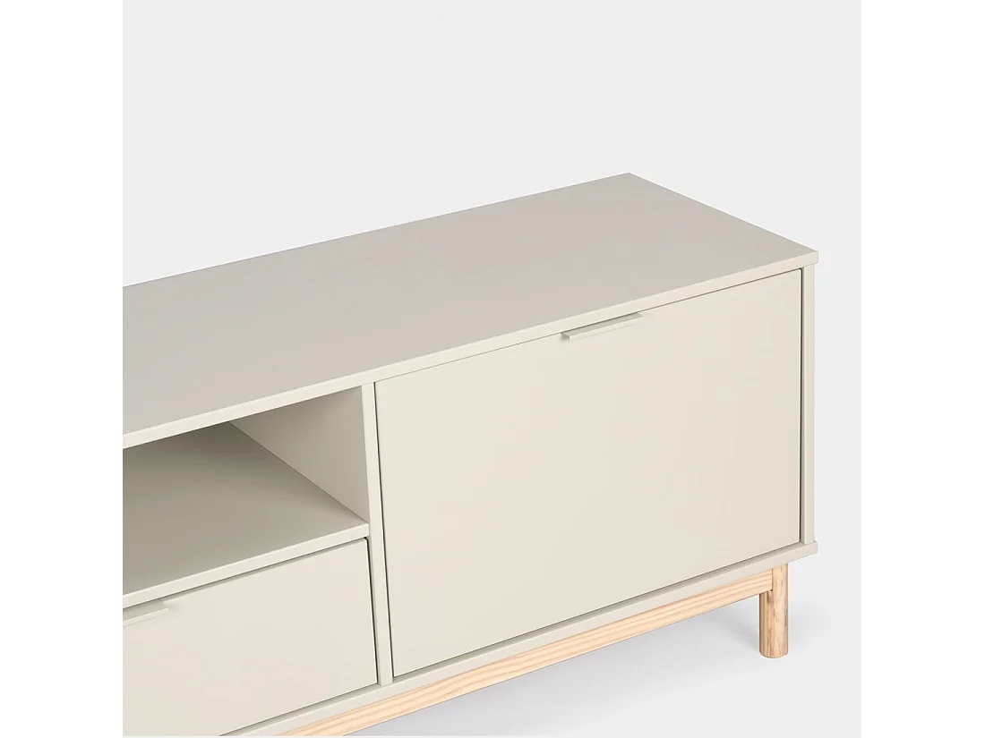 Mueble Tv de Lacado Gris perla 53 x 180- Elian