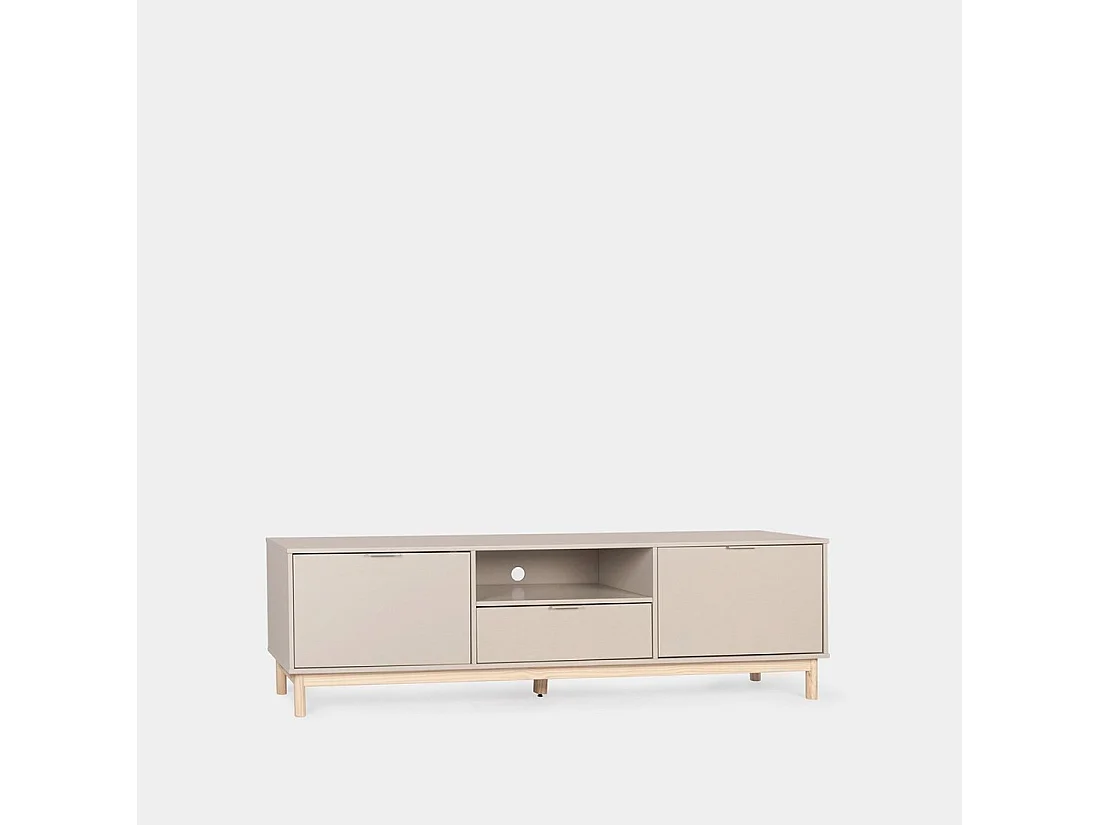 Mueble TV de Lacado Gris perla 53 x 180- Elian