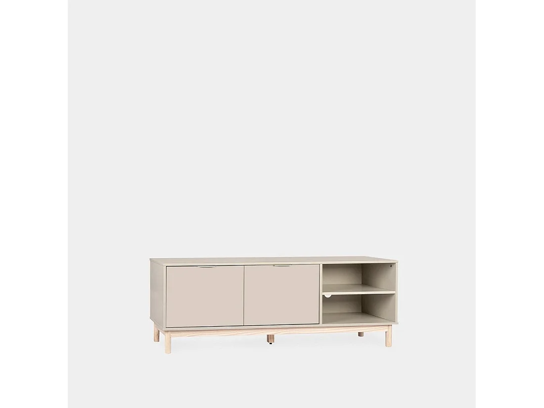 Mueble Tv de Lacado Gris perla 53 x 140- Elian
