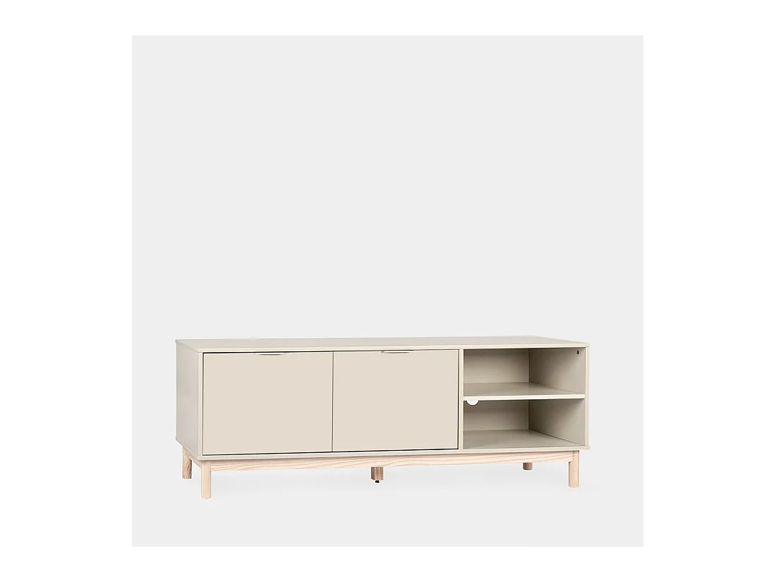 Mueble Tv de Lacado Gris perla 53 x 140- Elian