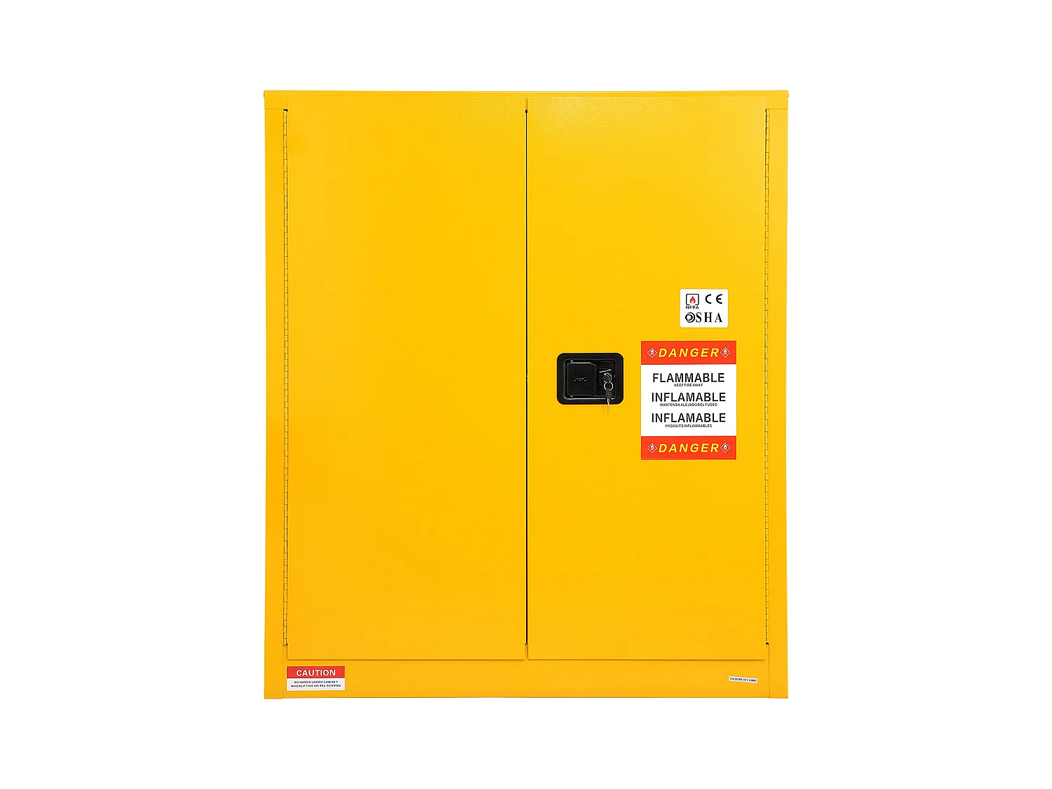 Armoire de Sécurité, SucceBuy Armoire de Sécurité Inflammable 114 L Jaune 109,5 × 46 × 127,3 cm Armoire Jaune