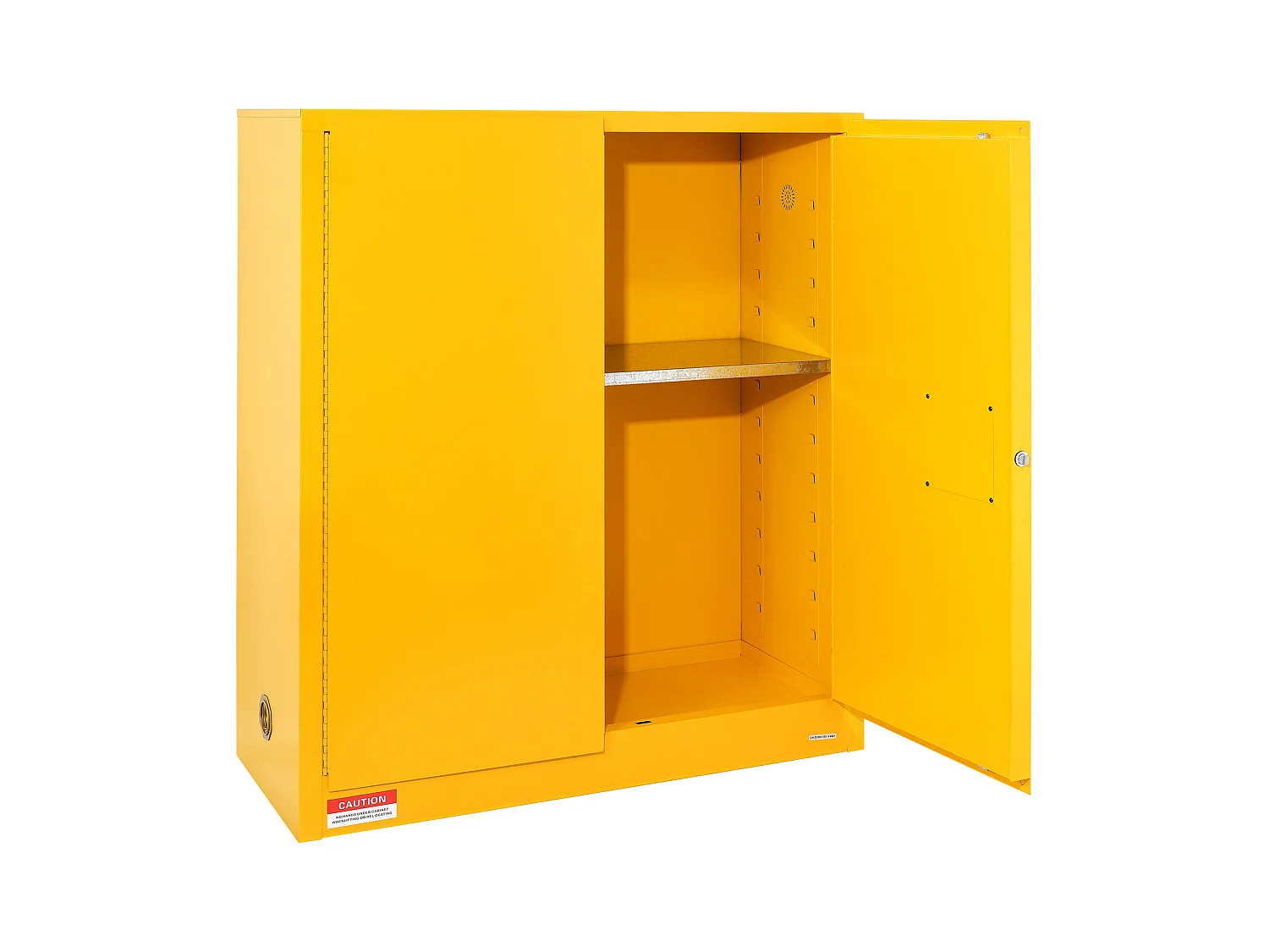 Armoire de Sécurité, SucceBuy Armoire de Sécurité Inflammable 114 L Jaune 109,5 × 46 × 127,3 cm Armoire Jaune