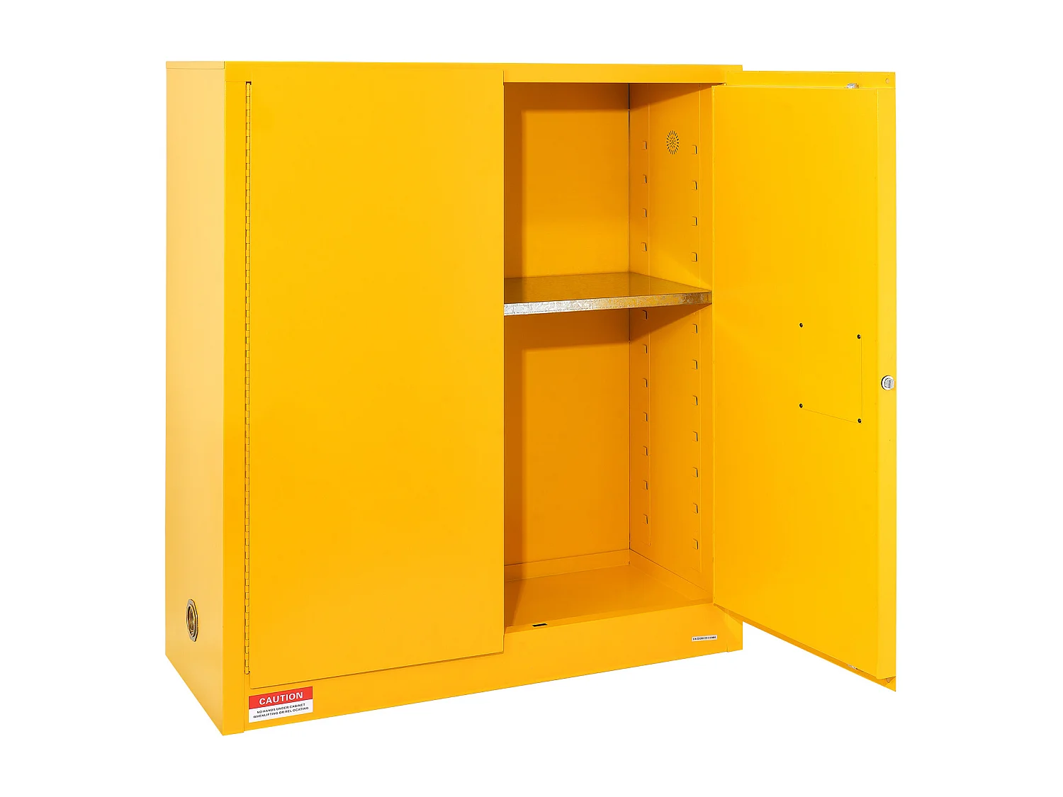 Sicherheitsschrank, SucceBuy Sicherheitsschrank Entflammbar 114 L Gelb 109,5 × 46 × 127,3 cm Schrank Gelb