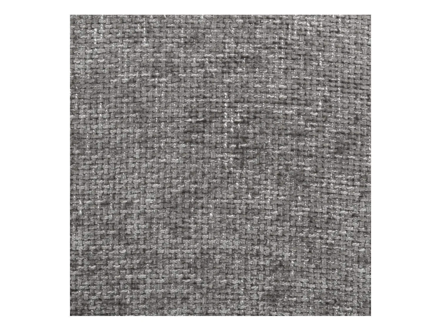 Habitat - Lot de 2 chaises en tissu chenille et bois massif couleur noyer - Gris argent - Luris