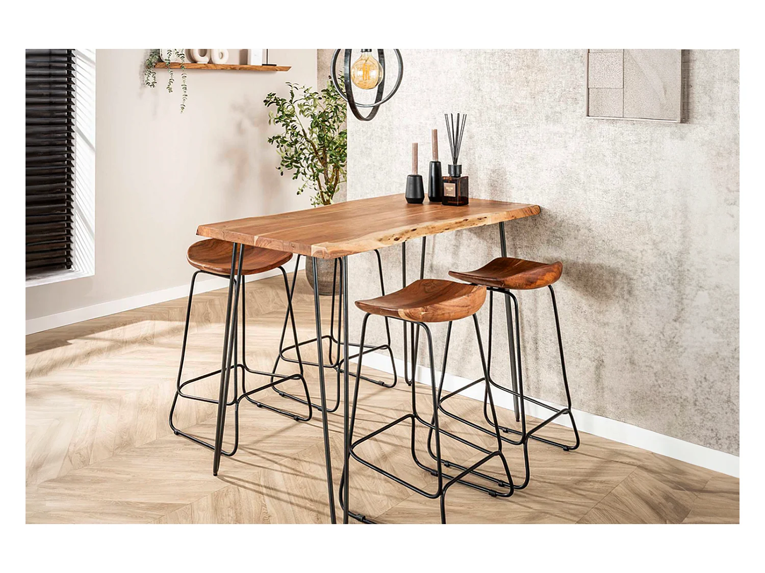 Table de bar - Bois Bois - 130 x 70 cm - ERGEA