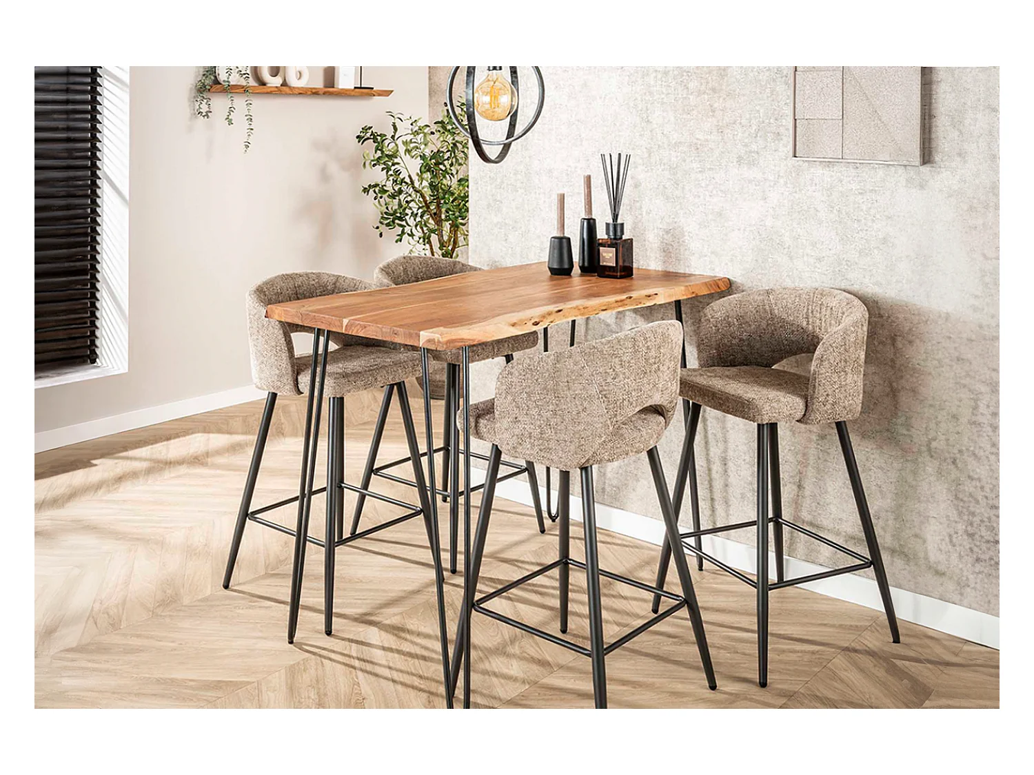 Table de bar - Bois Bois - 130 x 70 cm - ERGEA