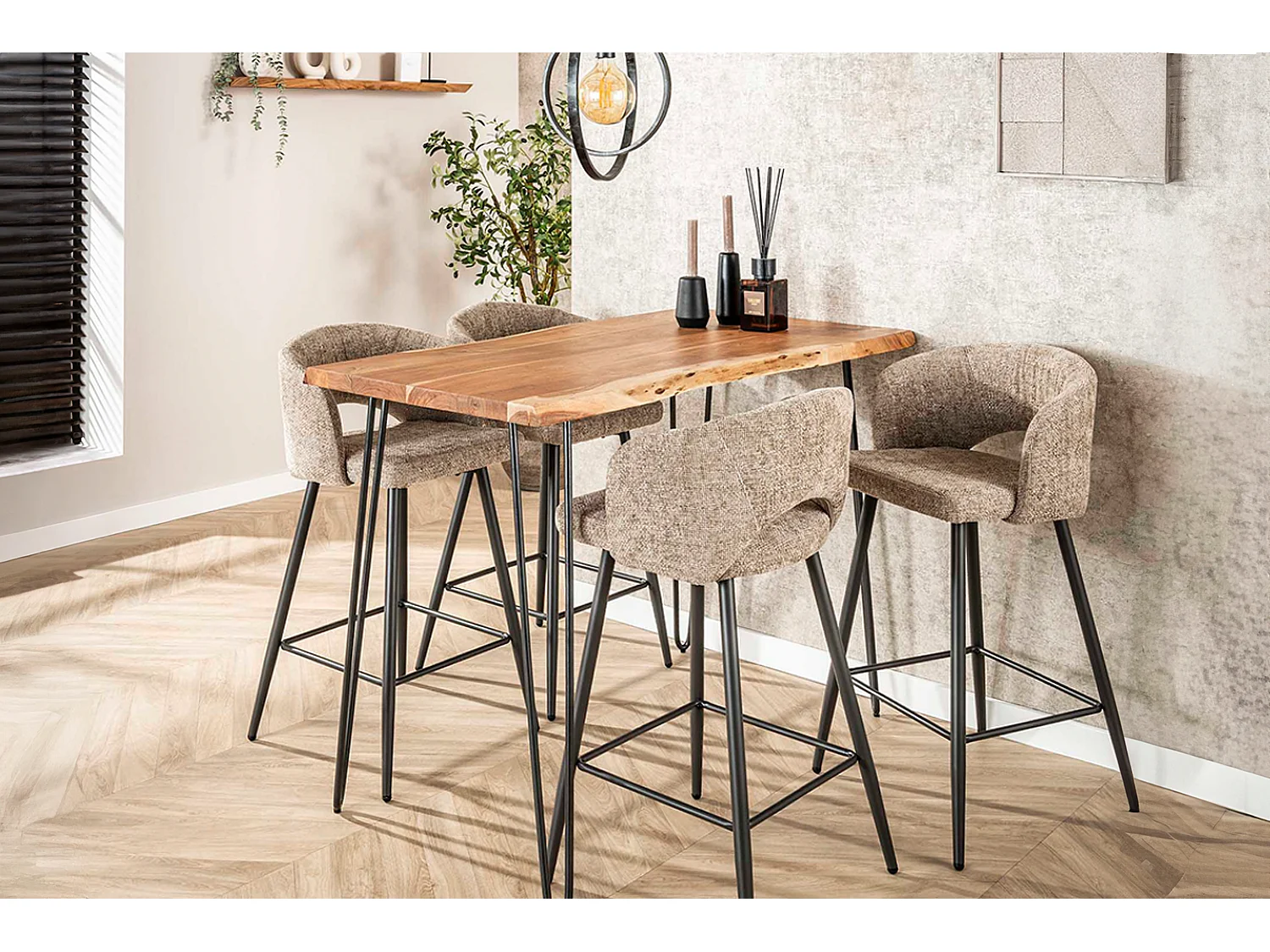 Mesa de bar - Madera Madera - 70 x 130 cm - ERGEA