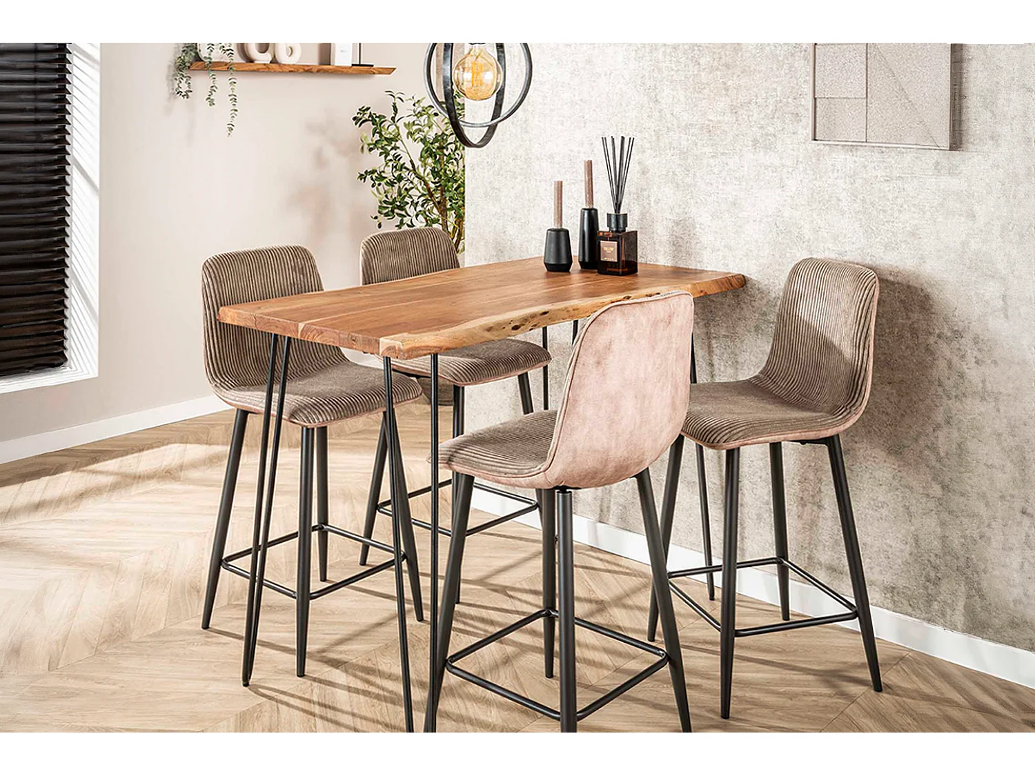Mesa de bar - Madera Madera - 70 x 130 cm - ERGEA