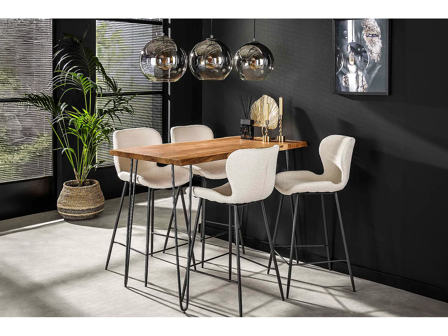 Mesa de bar - Madera Madera - 70 x 130 cm - ERGEA