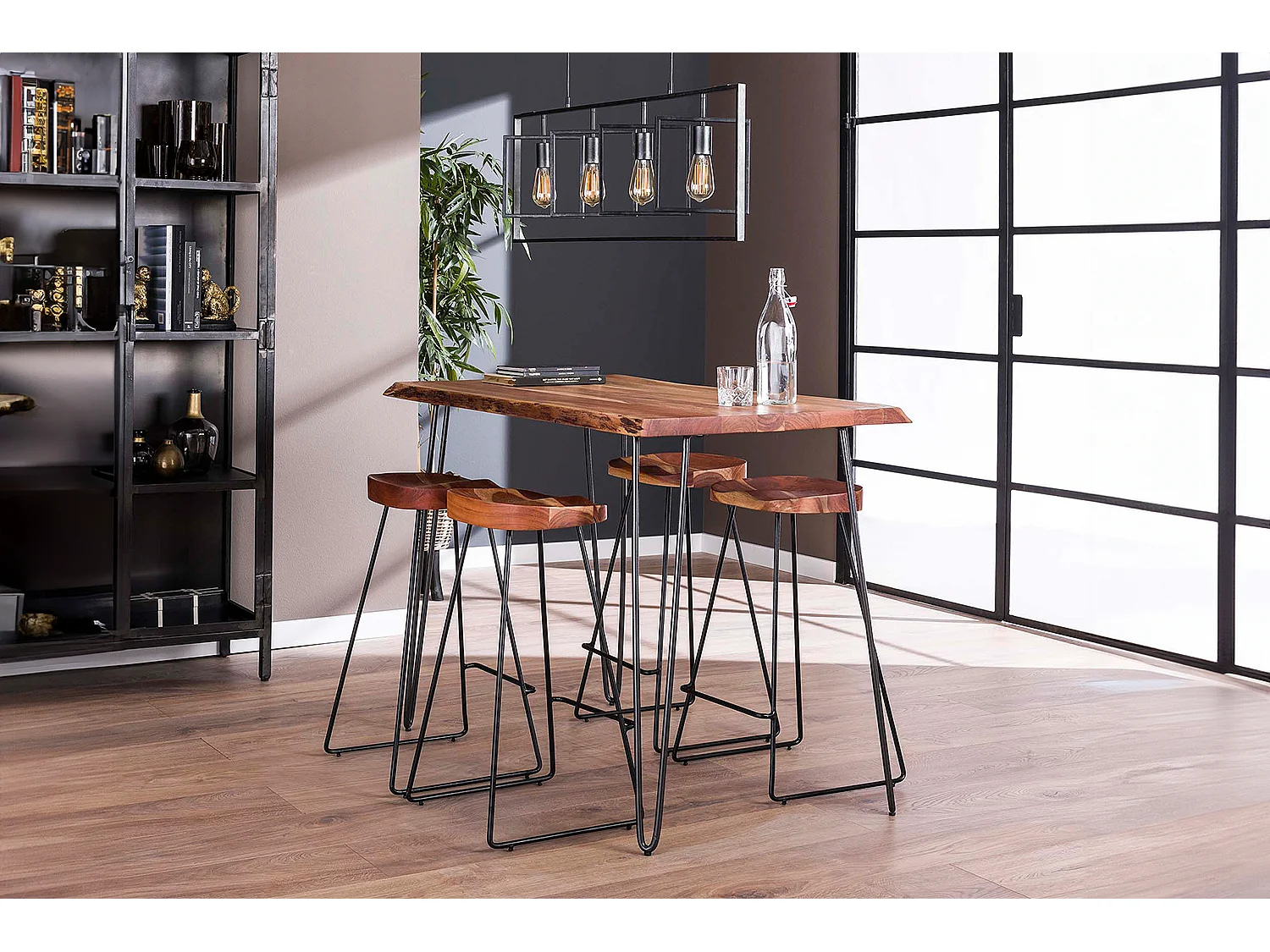 Mesa de bar - Madera Madera - 70 x 130 cm - ERGEA