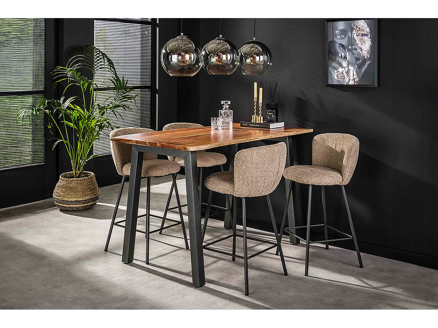 Bartafel - Hout Hout - 147 x 80 cm - ERGEA