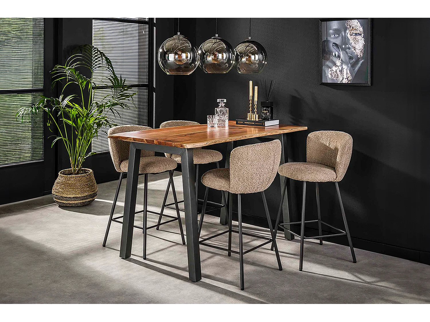 Bartafel - Hout Hout - 147 x 80 cm - ERGEA