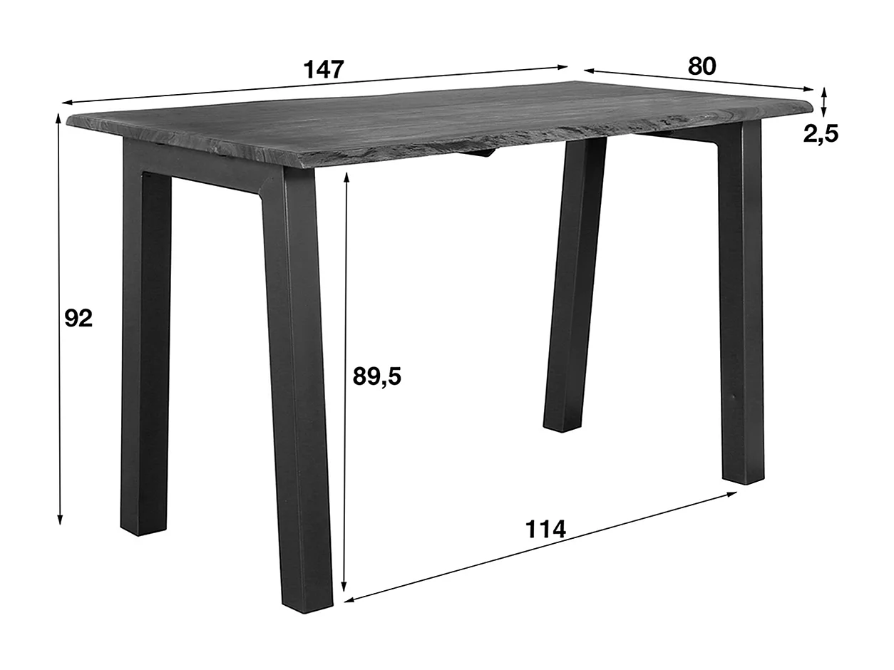 Tavolo da bar - Legno Legno - 80 x 147 cm - ERGEA
