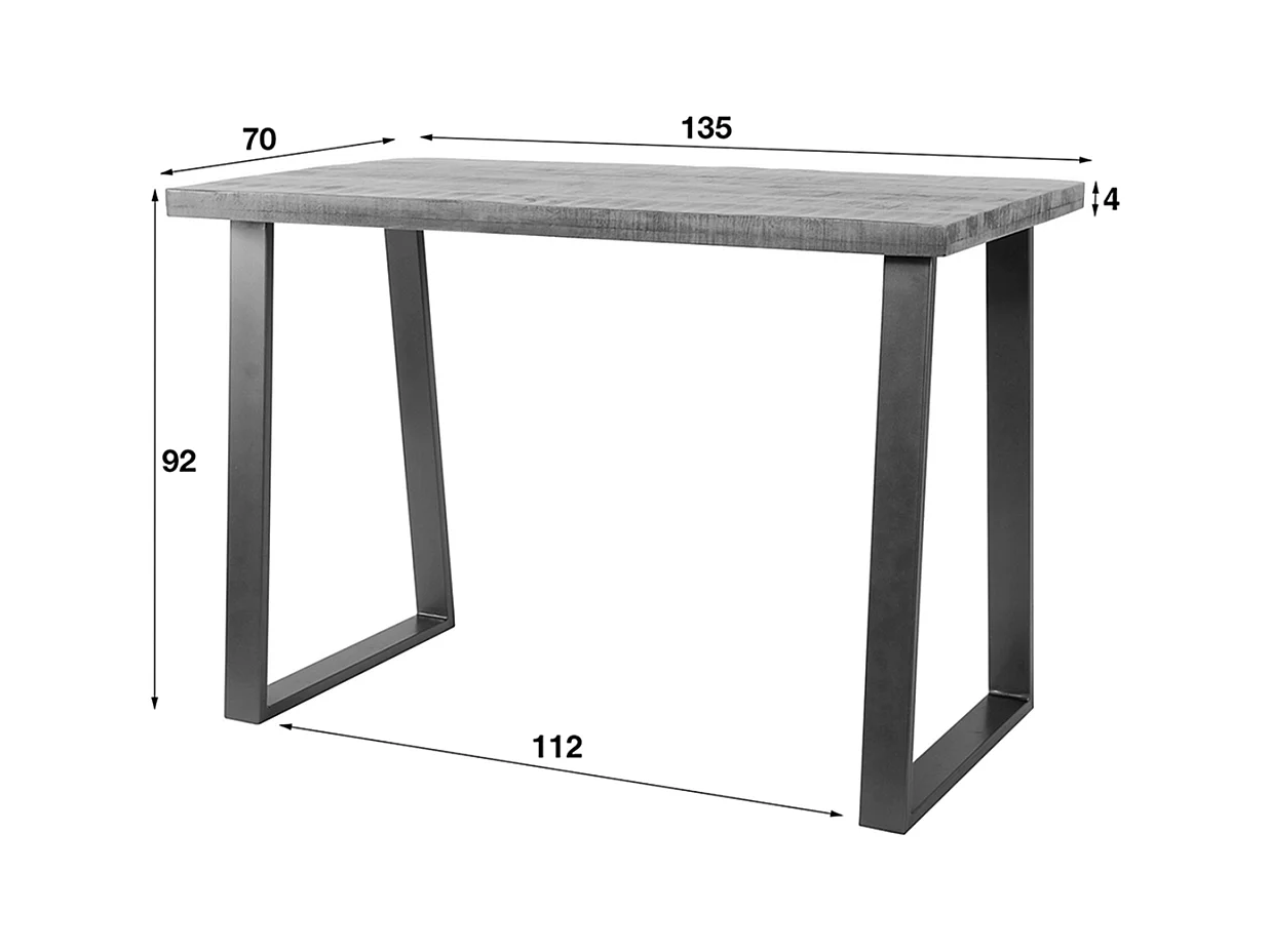 Bartisch - Holz Holz - 135 x 70 cm - FINA